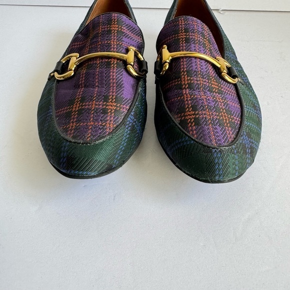 & Other Stories Plaid Loafers Equestrian Buckle Preppy Old Money Womens 6.5 - Picture 3 of 10